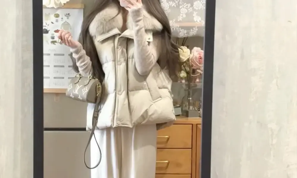 Tổng hợp 99+ ảnh áo gile phao dạo phố chuẩn gu Hàn Quốc