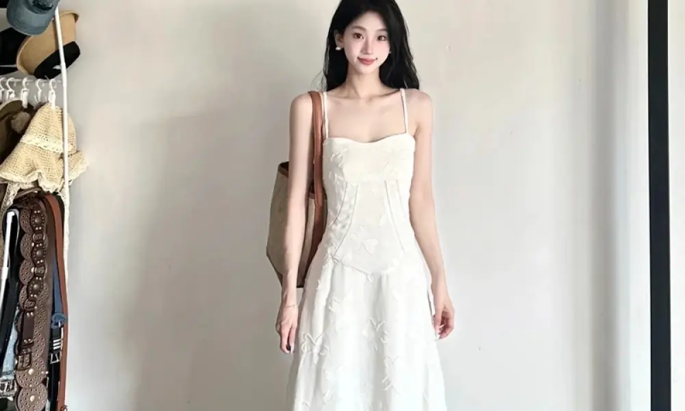 78+ Ảnh đầm hai dây trẻ trung bùng nổ phong cách mới