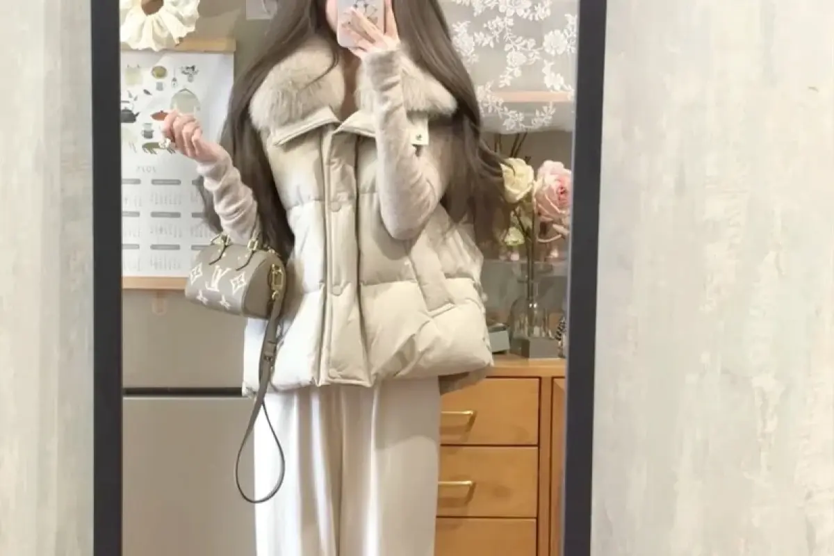 Tổng hợp 99+ ảnh áo gile phao dạo phố chuẩn gu Hàn Quốc