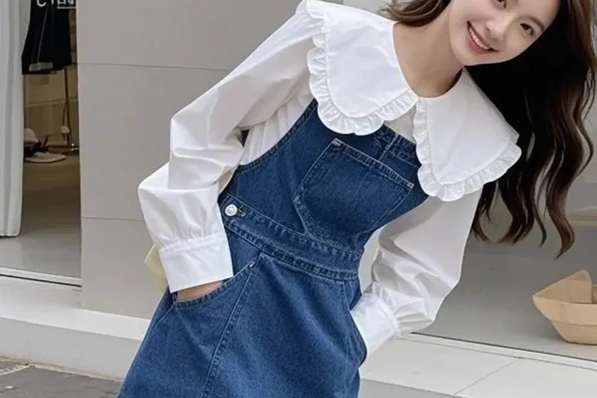 54 mẫu váy yếm jean cực xinh cho nàng dạo phố trẻ trung