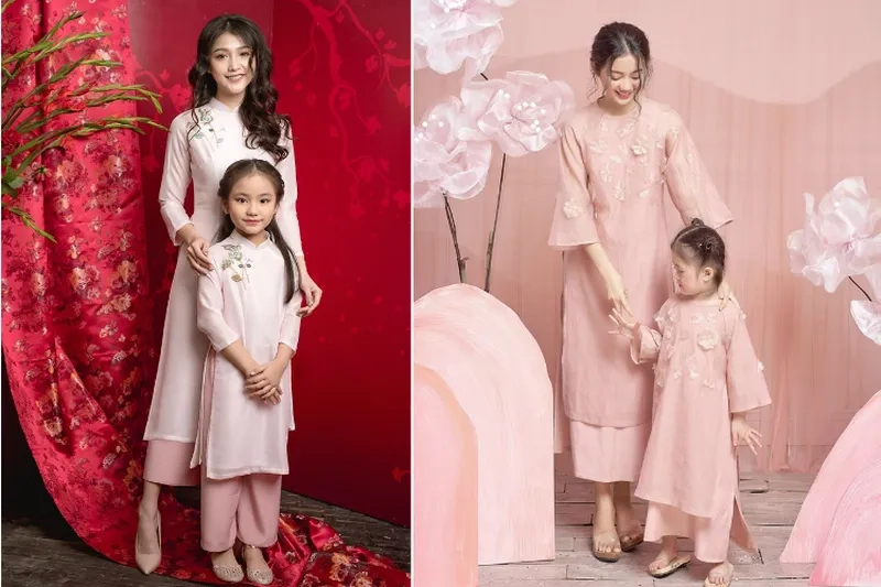 Áo dài 4 tà cổ điển gợi nhớ nét duyên xưa Việt