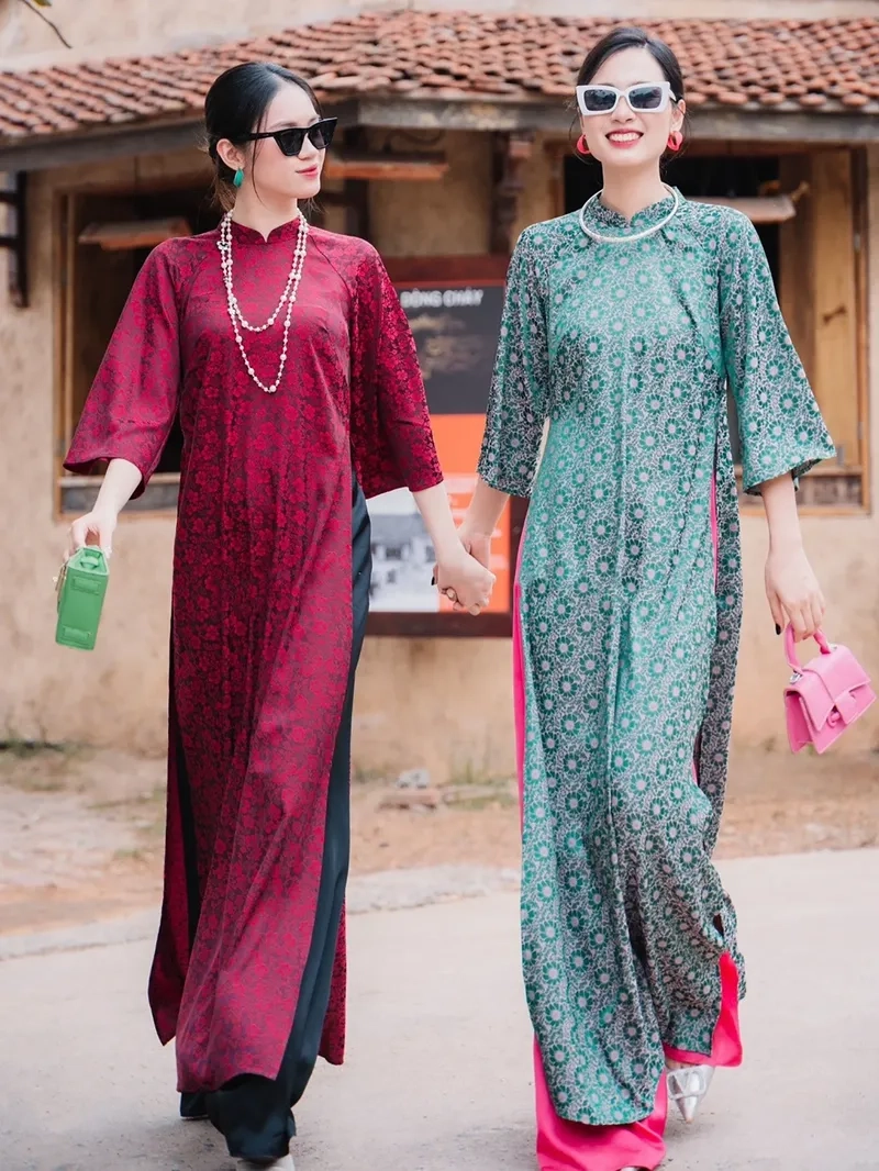 Áo dài dáng suông cho người mập giúp thon gọn