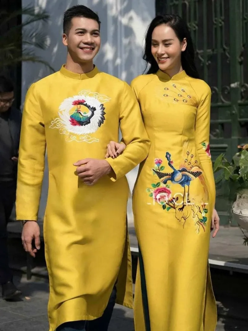 Ngày trọng đại thêm ý nghĩa cùng áo dài đôi cưới