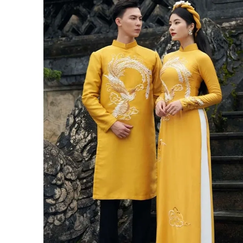 Đẳng cấp tinh xảo thể hiện qua áo dài đôi cao cấp