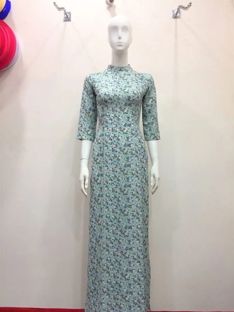 Gam màu nhẹ tạo cảm giác yêu với áo dài hoa nhí nền pastel