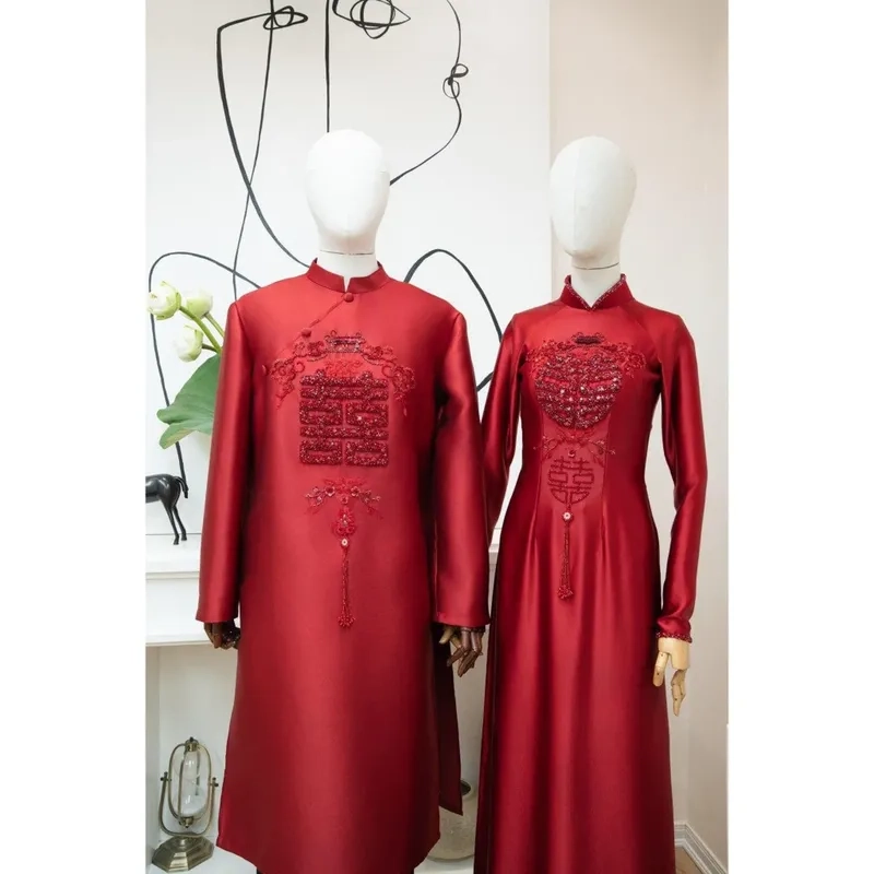 Vẻ thanh lịch tinh khôi cùng áo dài nam màu trắng