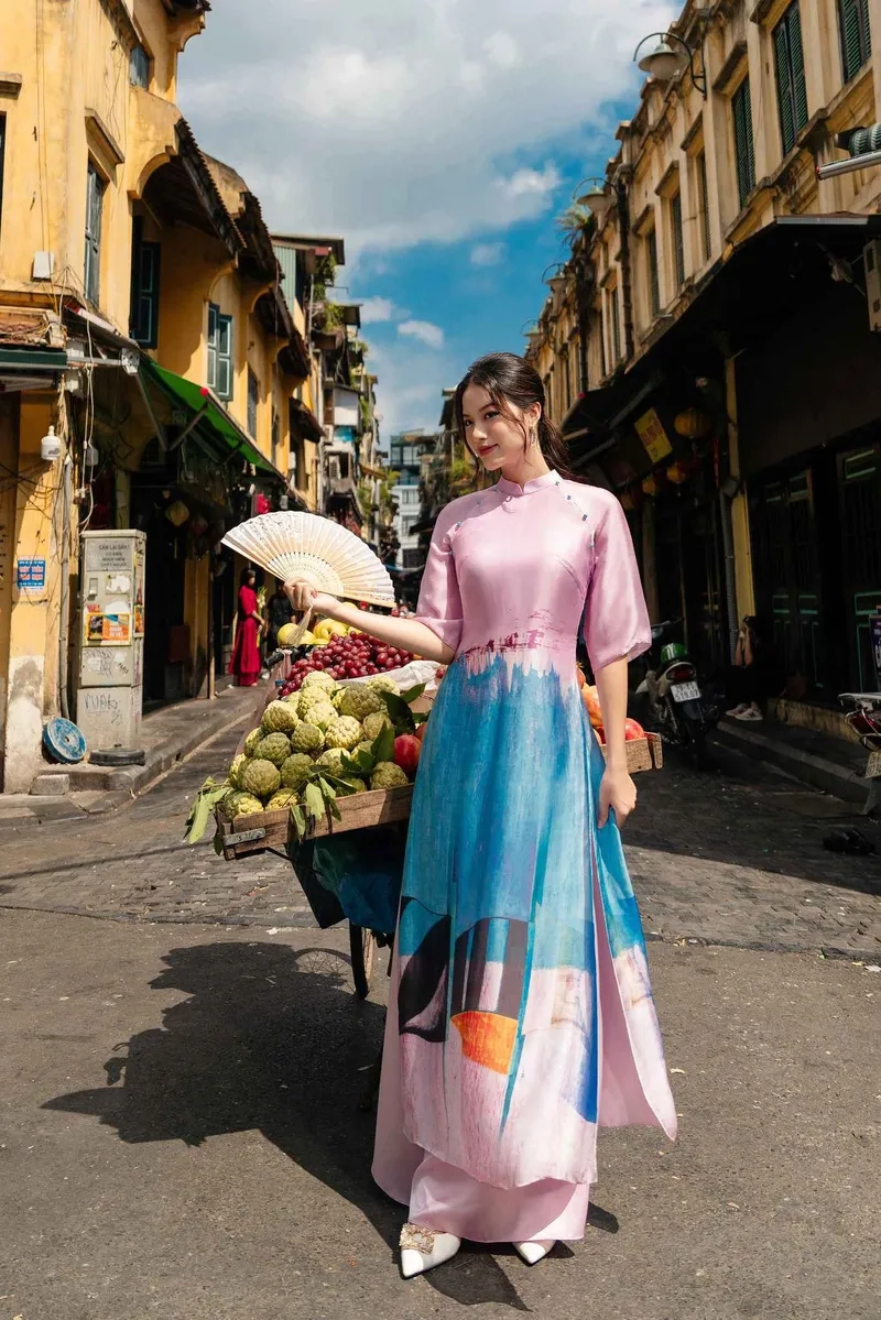 Dáng nhẹ nhàng thoải mái tỏa sáng áo dài tay lỡ form suông