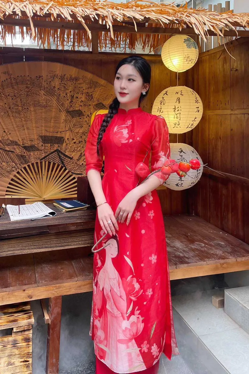 Cảm giác bay bổng dịu nhẹ từ áo dài tay lỡ vải voan