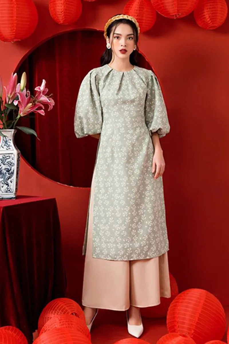 Vẻ đẹp thanh lịch cuốn hút từ áo dài tay phồng nữ