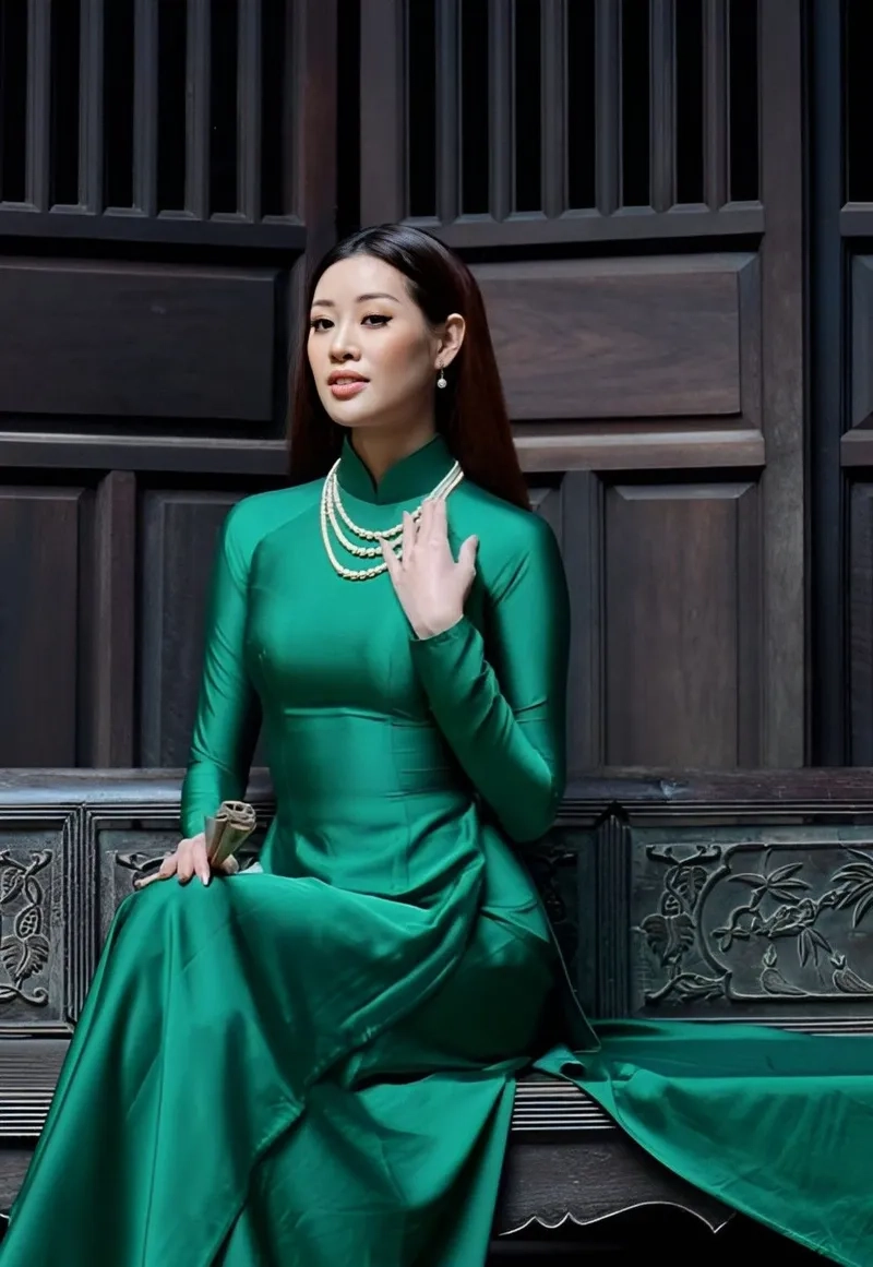 Nét trong trẻo gắn liền với áo dài xanh học sinh đẹp