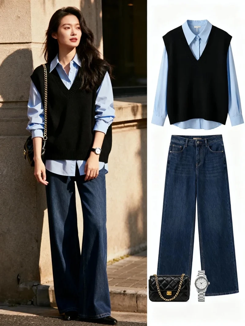 Mặc hàng ngày vẫn đẹp với áo gile len mặc hàng ngày