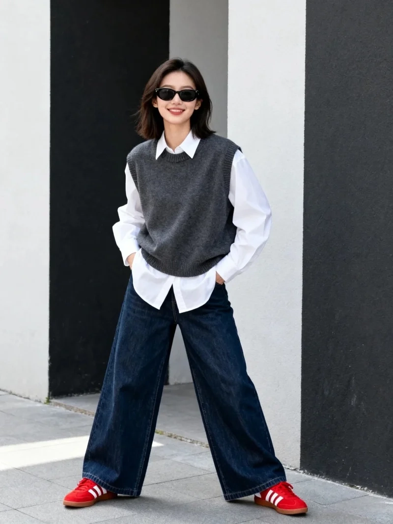 Tối giản nhưng sang trọng với áo gile len phong cách tối giản