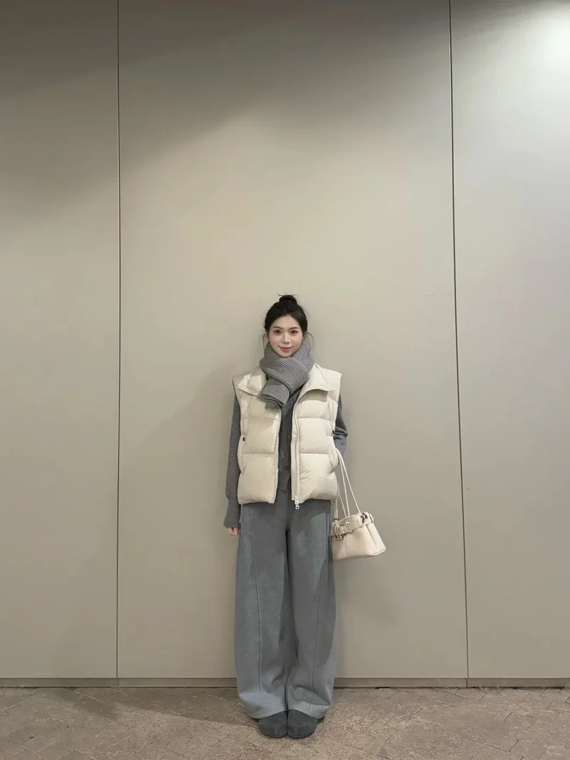 Phong cách Hàn Quốc xinh đẹp với áo gile phao phong cách Hàn
