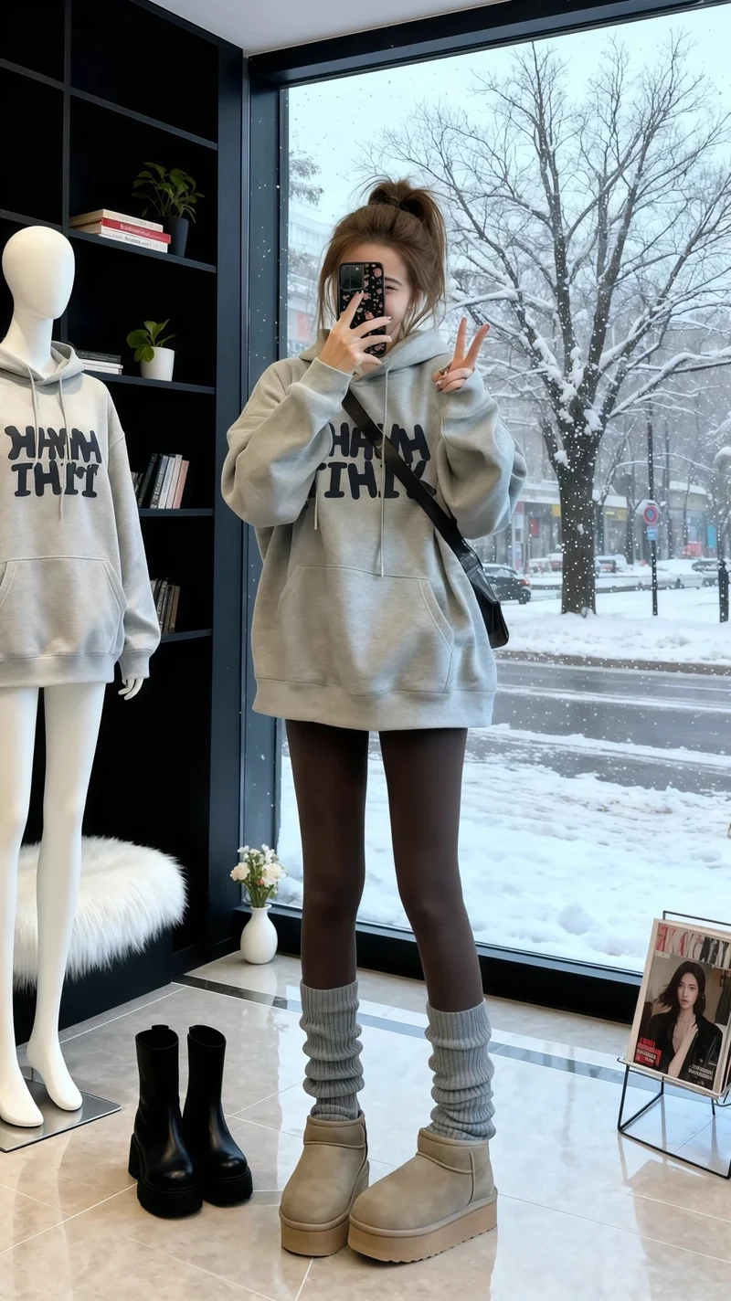 Sành điệu chuẩn trend nhờ áo hoodie dáng rộng thời trang