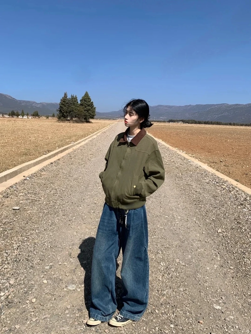 Thoải mái che dáng với áo khoác bomber form rộng