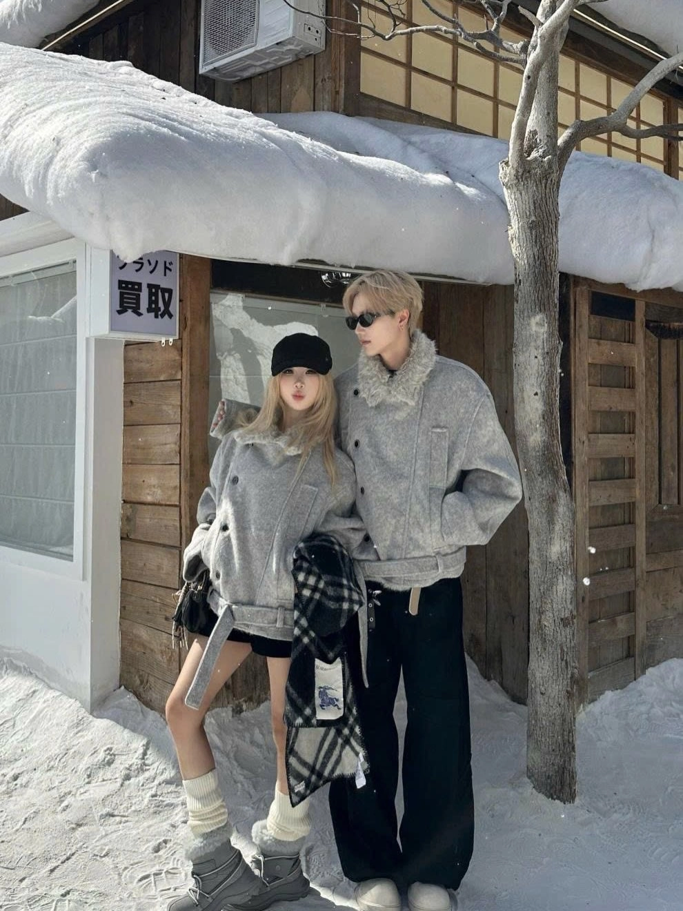 Áo khoác cặp mùa đông gió chống nước cho chuyến du lịch