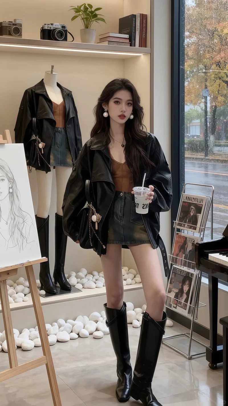 Luôn xinh đẹp và cá tính với áo khoác biker da nữ đẹp