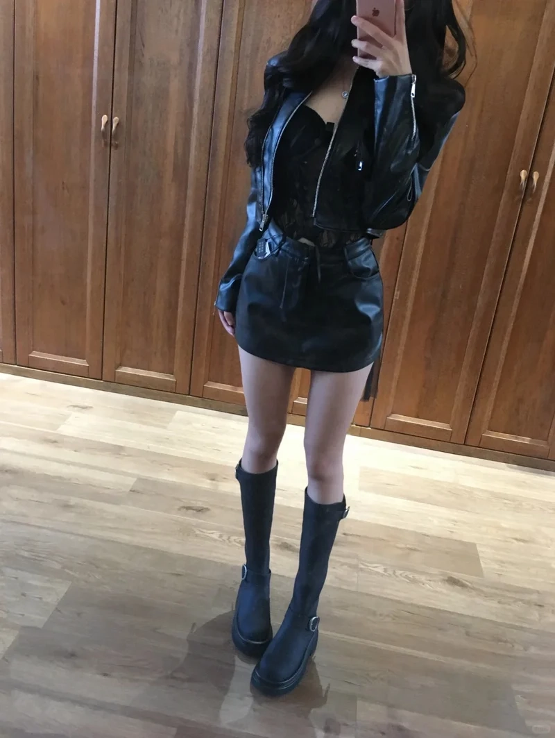 Dáng chuẩn tôn vóc dáng với áo khoác biker dáng chuẩn