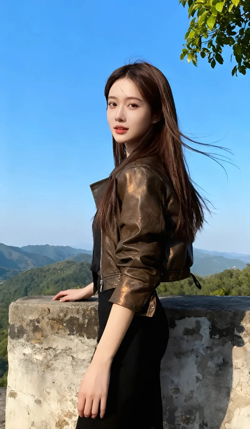 Outfit sống ảo tuyệt đẹp nhờ áo khoác biker chụp ảnh