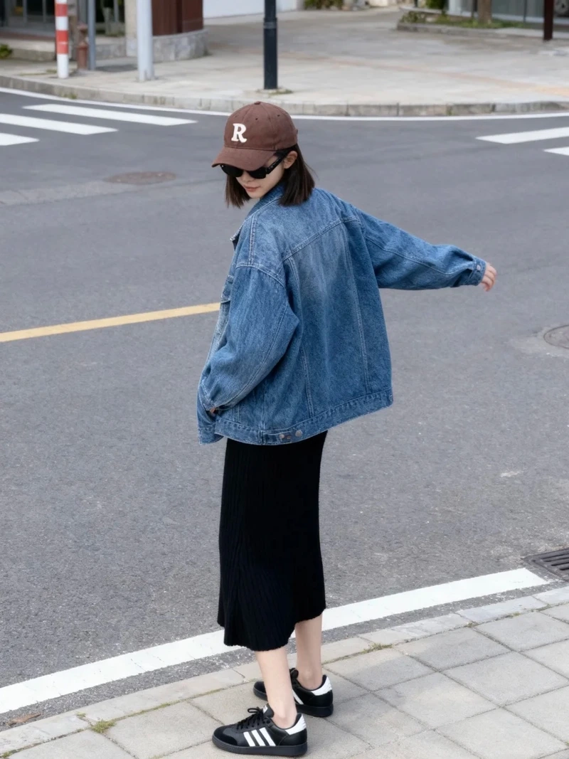 Mix match nhanh với áo khoác denim phối đồ