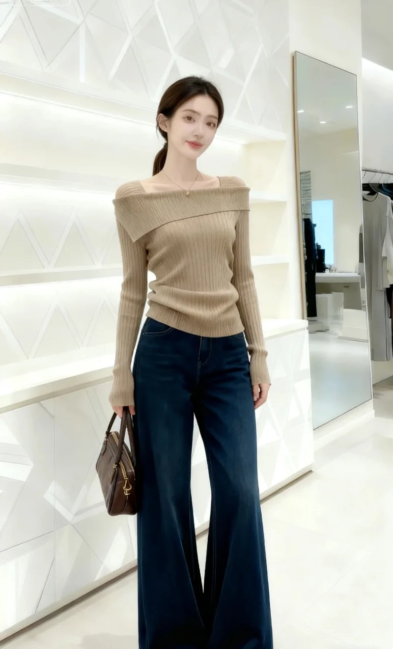 Sưởi ấm nhẹ nhàng với áo len tăm mỏng dài tay