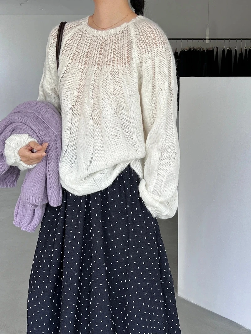 Thoải mái che dáng với áo lưới form rộng