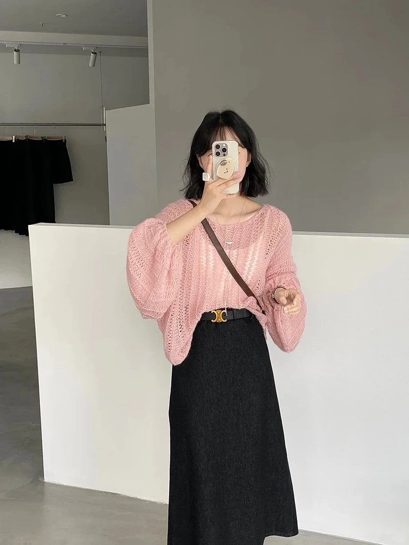 Nhẹ nhàng hiện đại với áo lưới phong cách hàn quốc