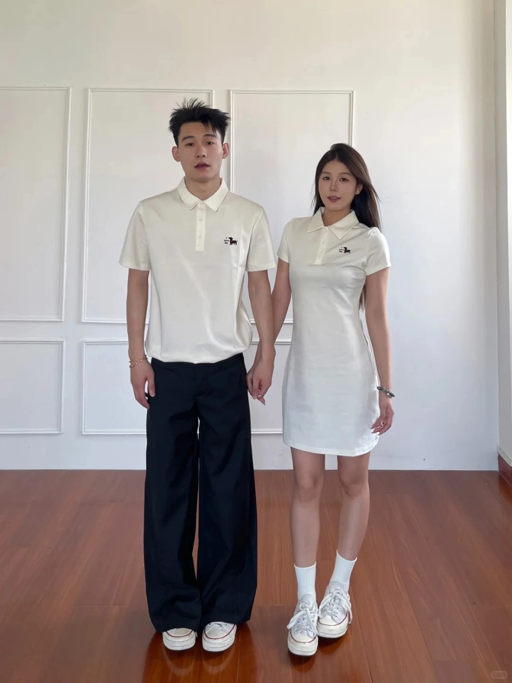 Áo polo cặp màu đỏ đô tôn da cực đẹp