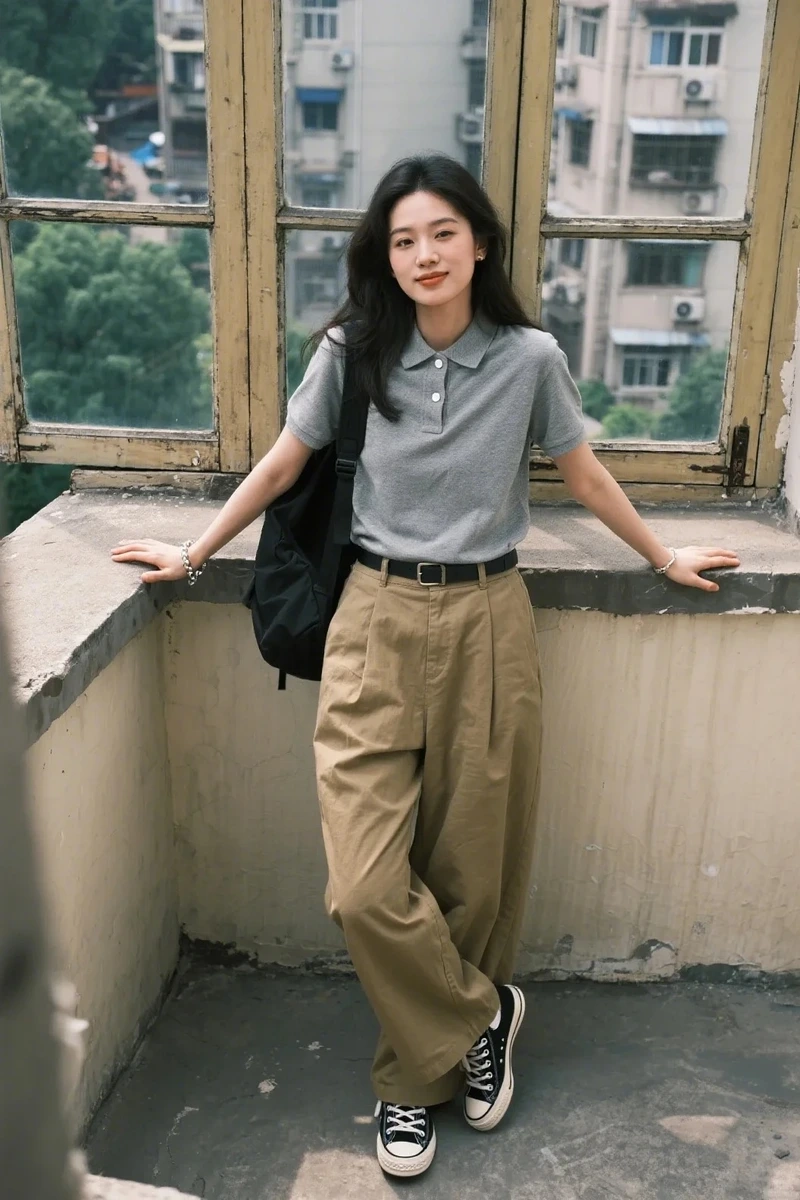 Thoải mái che dáng với áo polo form rộng oversize