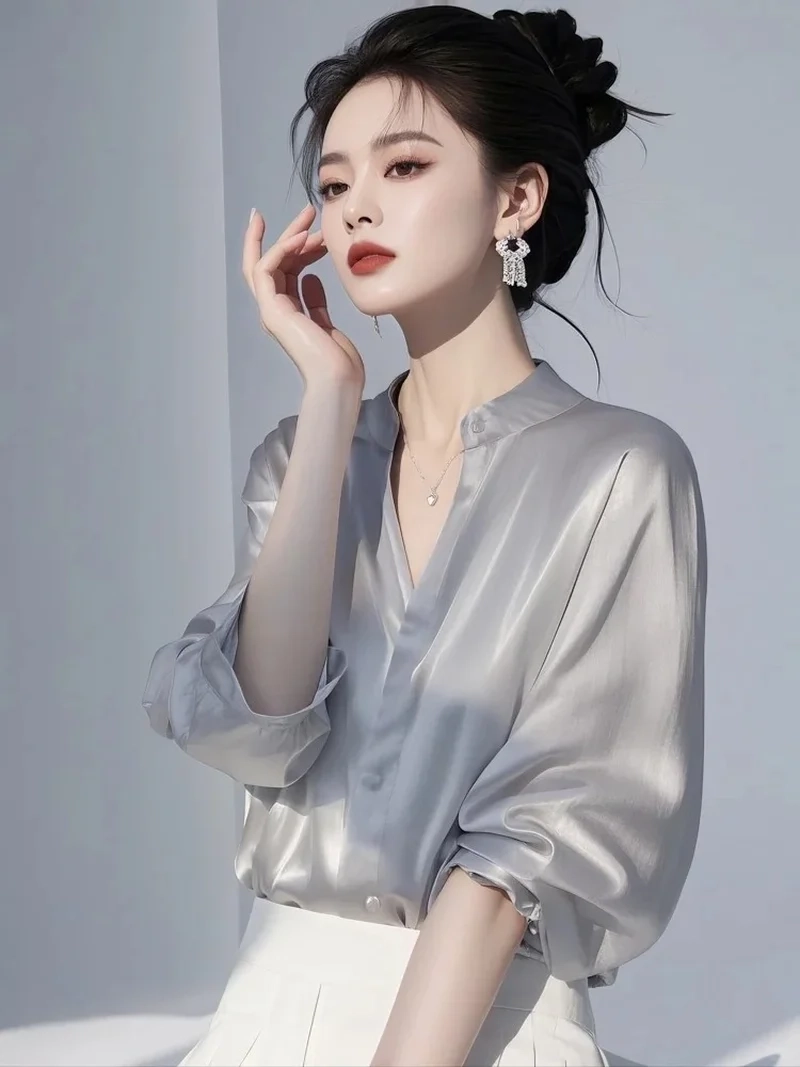 Công sở thanh lịch với áo sơ mi kiểu nữ công sở