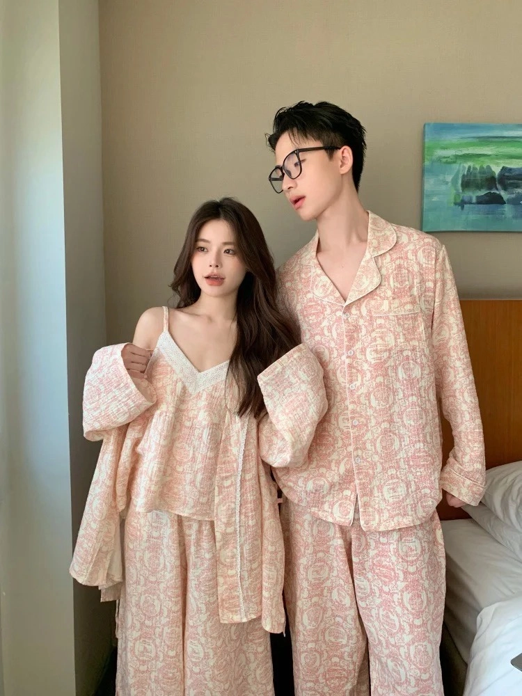 Họa tiết bộ đồ ngủ đôi flannel caro truyền thống ấm áp