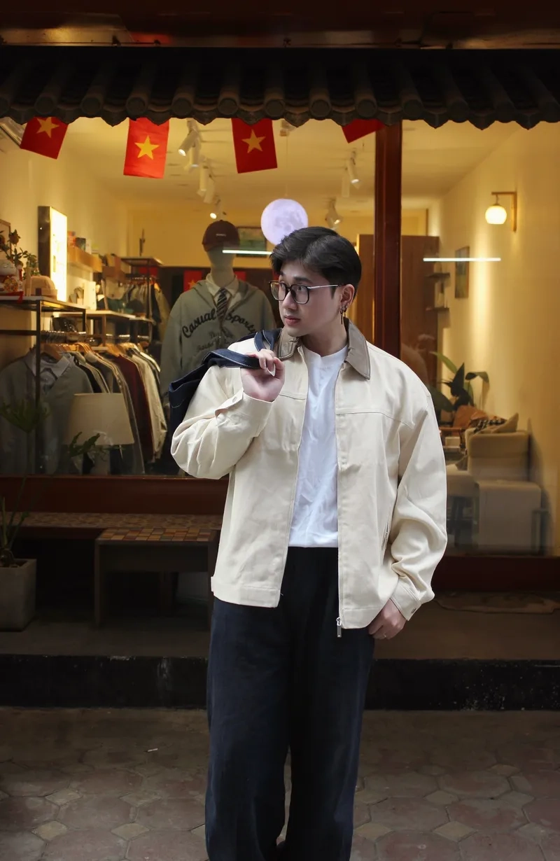 Mẫu phối đồ cá tính với quần túi hộp