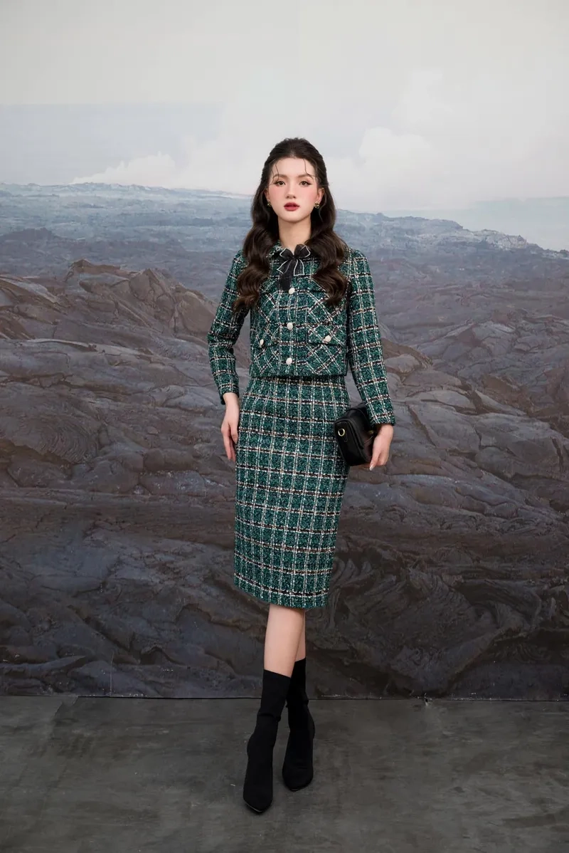 Set phối đồ công sở cho người thấp