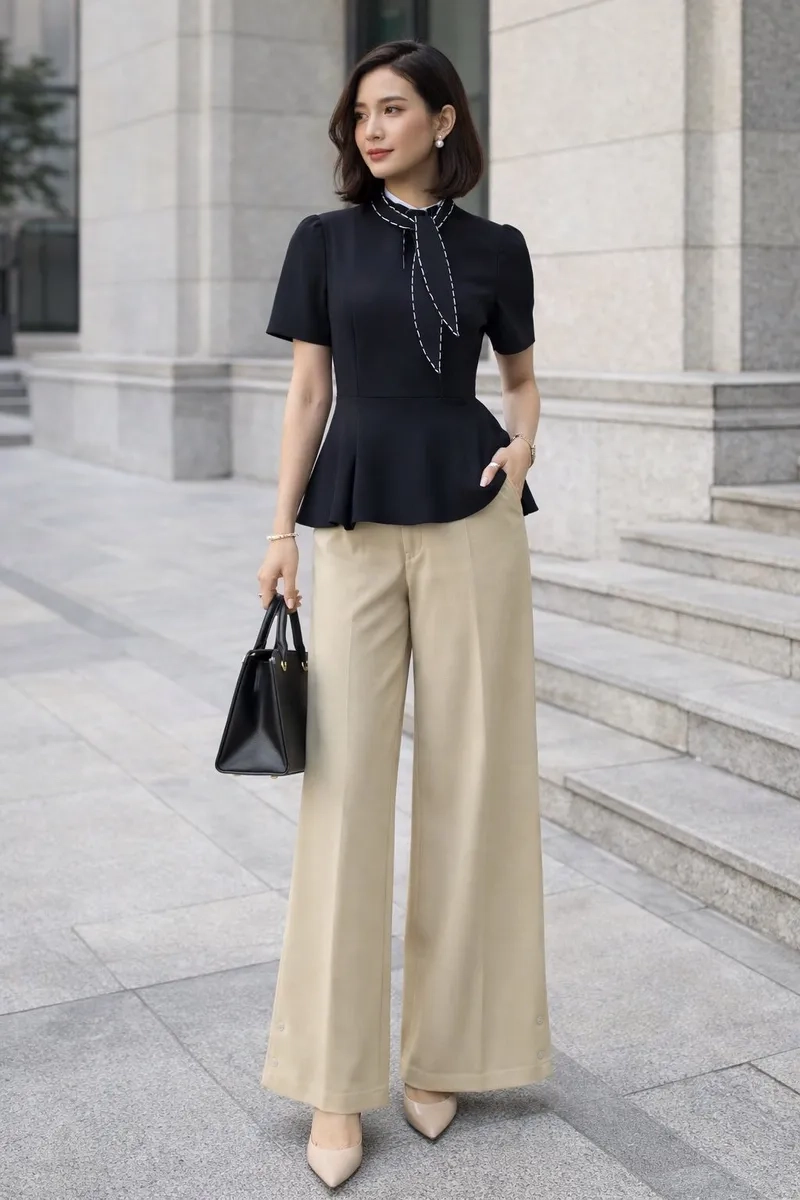 Mẫu phối đồ công sở nữ thanh lịch