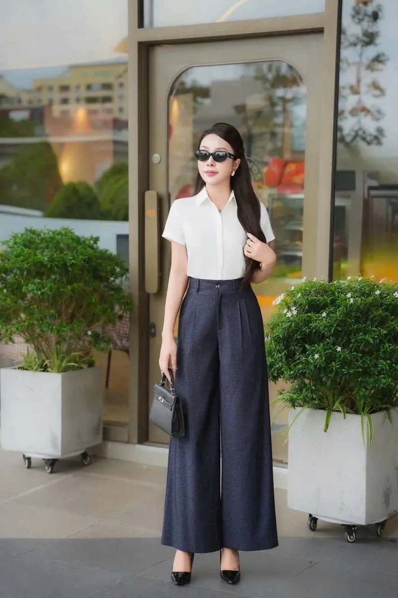 Mẹo phối đồ đi làm nữ béo thon gọn