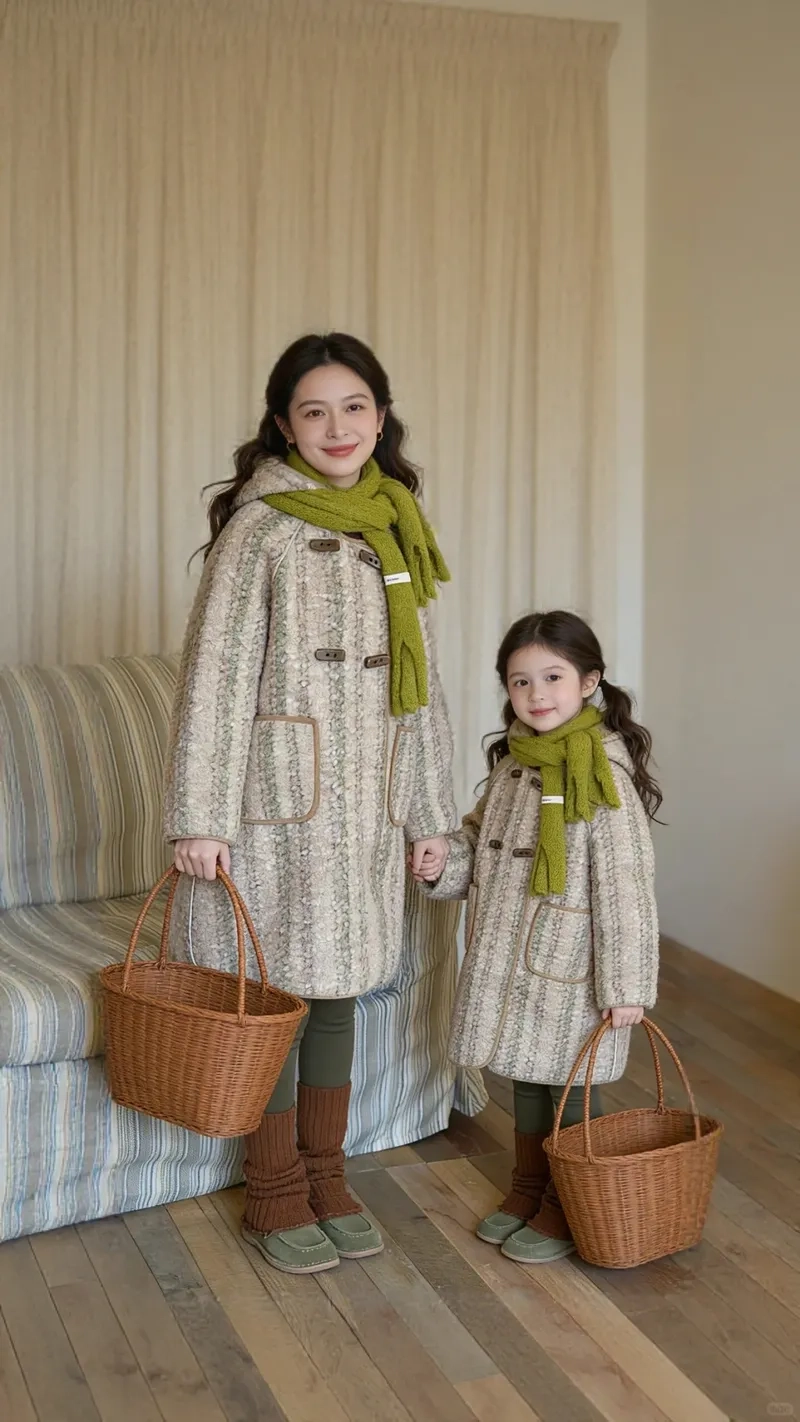 Gu phối đồ gia đình phong cách hàn quốc