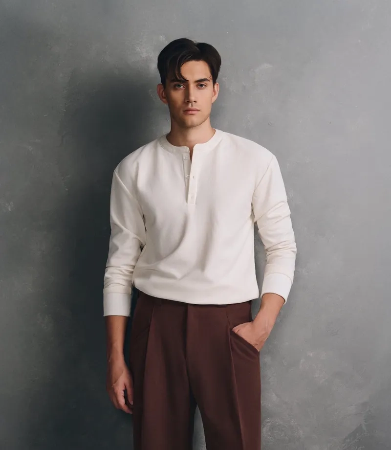 Set áo sơ mi dài tay mùa thu chuẩn