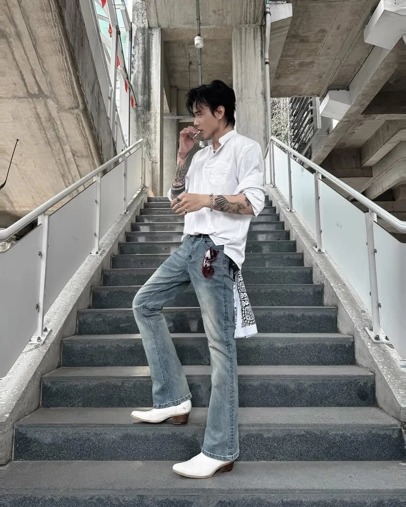 Cách phối đồ nam áo thun đơn giản