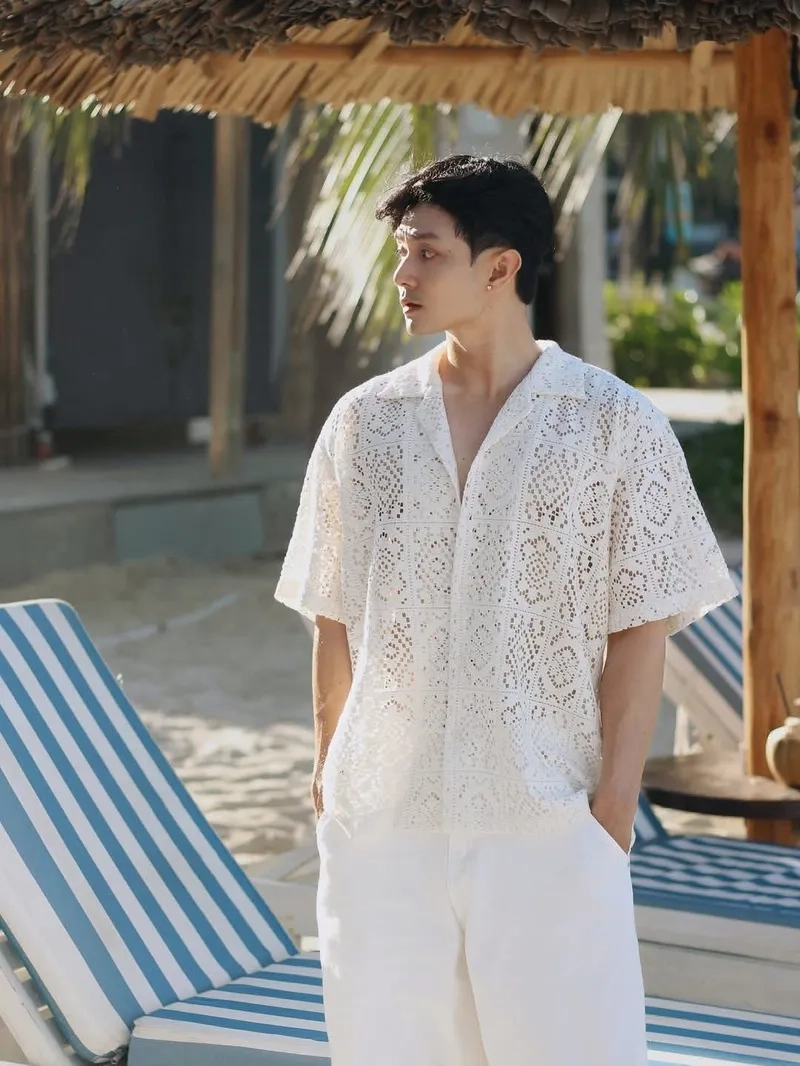 Set phối đồ nam áo sơ mi thanh lịch