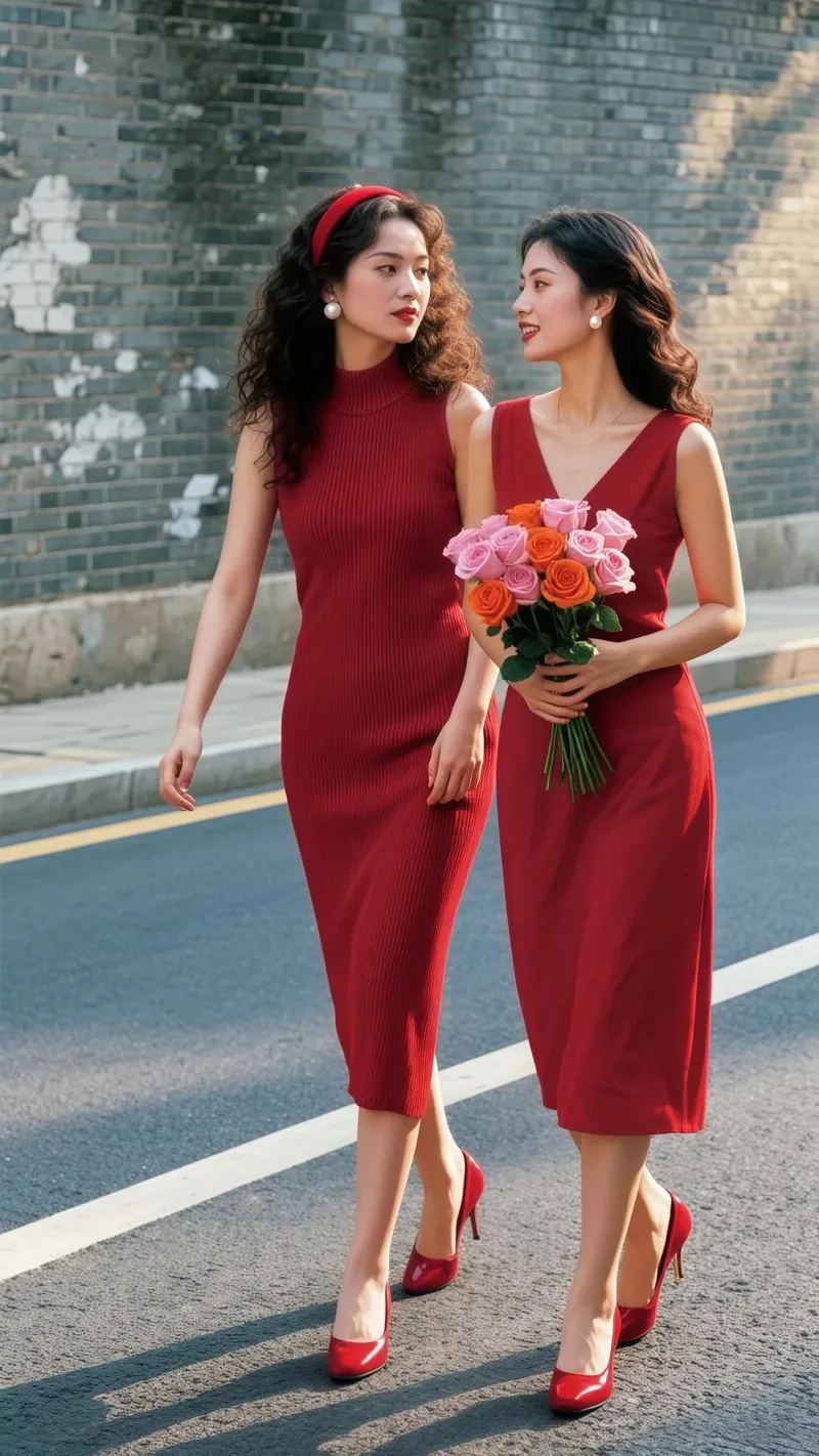 Set vay hoa nhí vintage lãng mạn