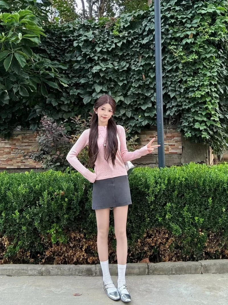 Style Hàn Quốc chuẩn với chân váy chữ A phong cách Hàn