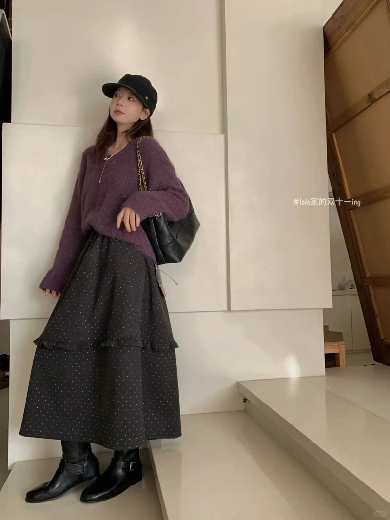 Điểm nhấn outfit từ chân váy xòe đẹp