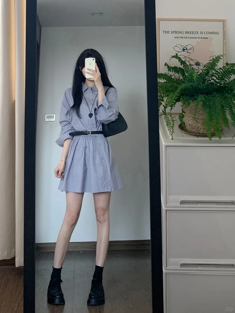 Mặc hàng ngày thoải mái cùng đầm sơ mi mặc hàng ngày