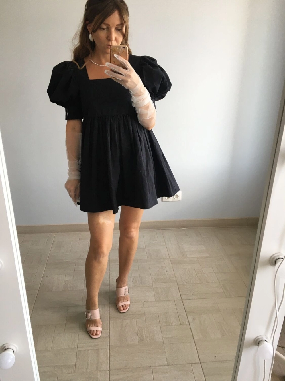 Đầm tay bồng đi đám cưới thanh lịch tinh tế