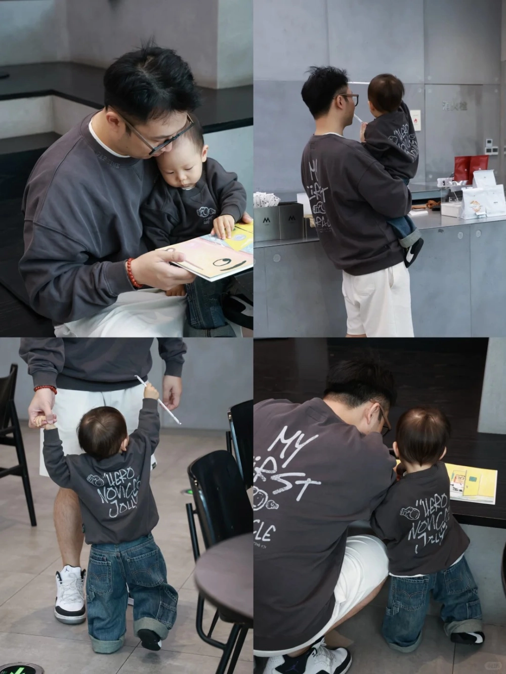 Phối đồ đôi bố và con trai phong cách bảnh bao với quần tây