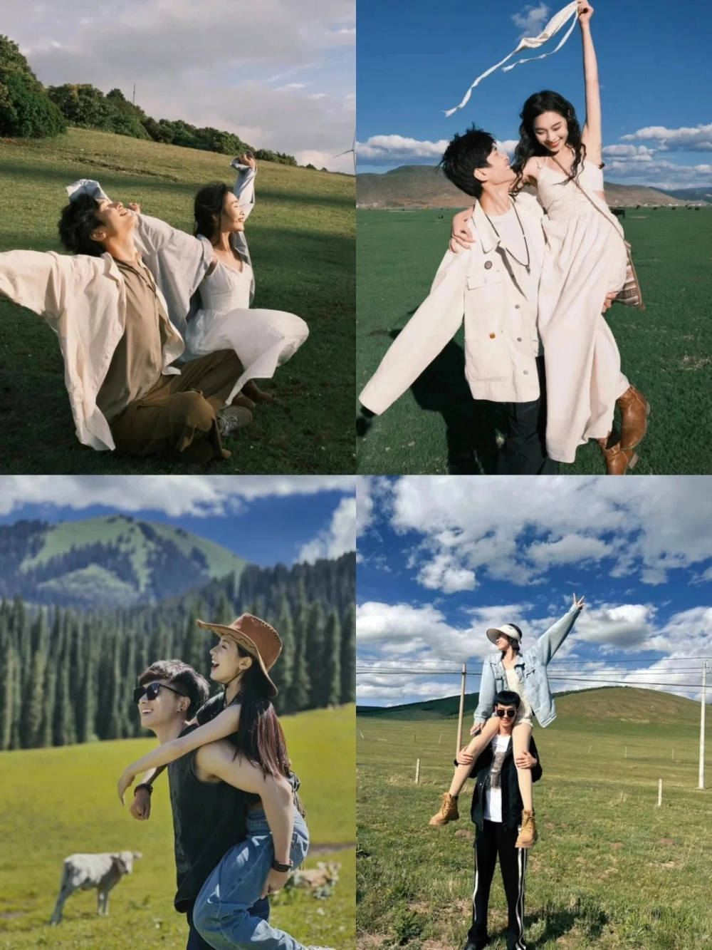 Cặp đôi mặc đồ đôi chụp ảnh cưới phong cách retro độc đáo