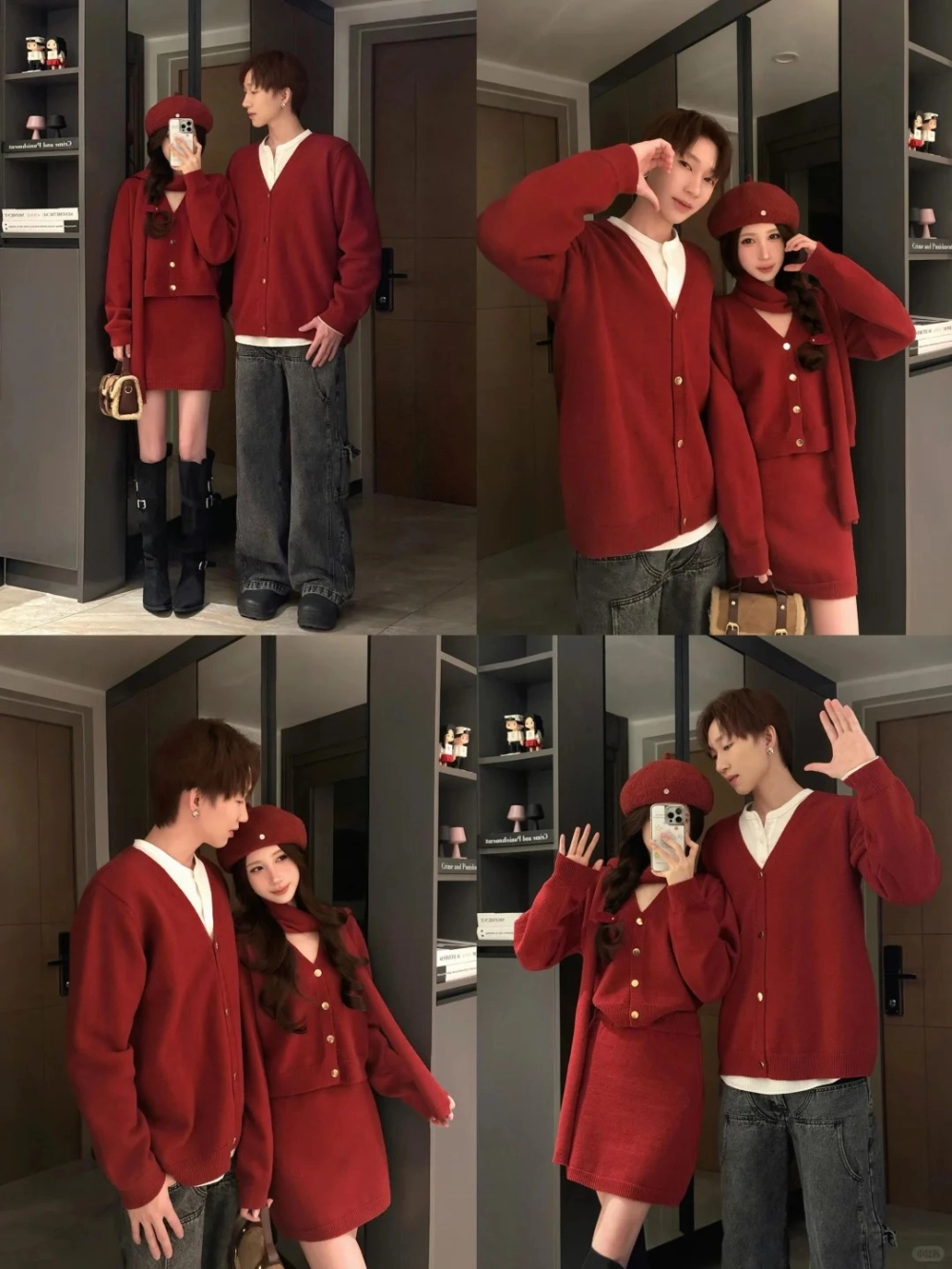 Váy áo đôi đi chơi tết đẹp nhất bằng chất liệu voan mềm mại