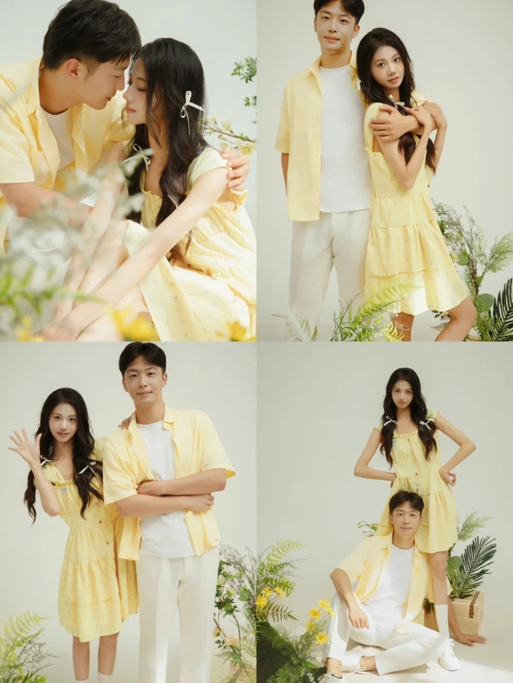 Đồ đôi màu vàng hoa mai tươi tắn đón xuân