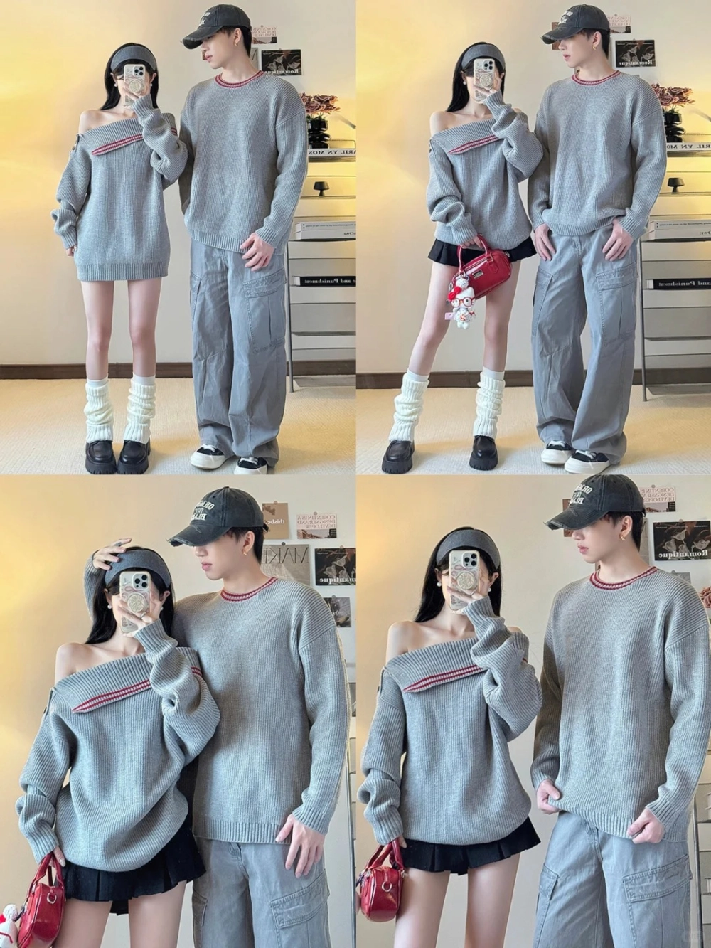 Cách phối đồ đôi tối giản với chất liệu cotton organic