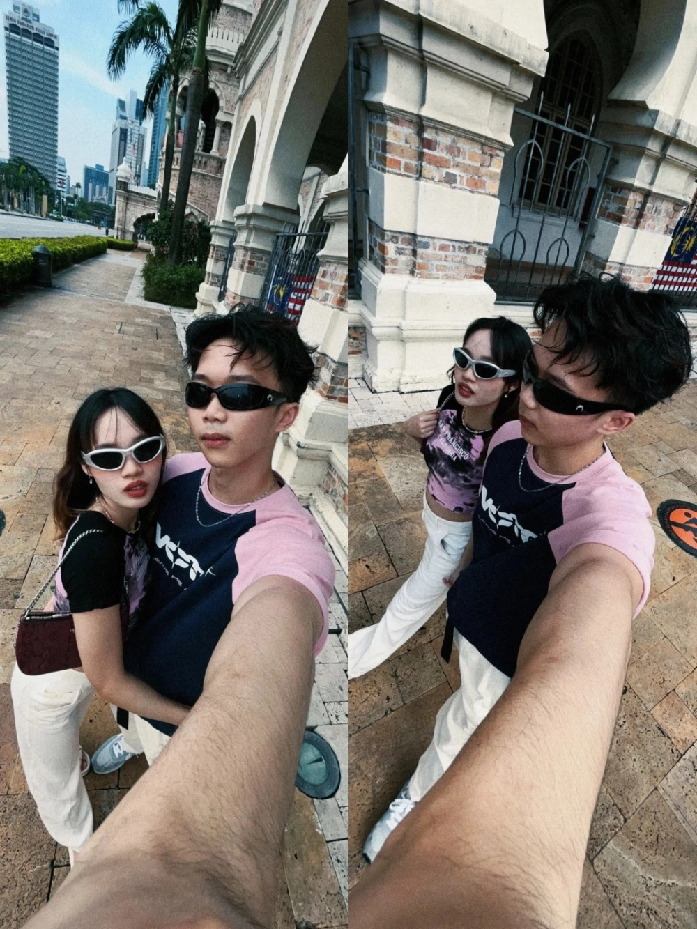 Chân váy ngắn và áo thun bó đôi cho bạn gái năng động